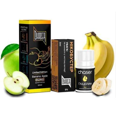 Chaser Black Banana Apple 30мл — Набір для самозамісу (сольовий нікотин)