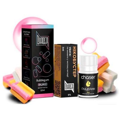 Chaser Black Bubblegum 30мл — Набір для самозамісу (сольовий нікотин)