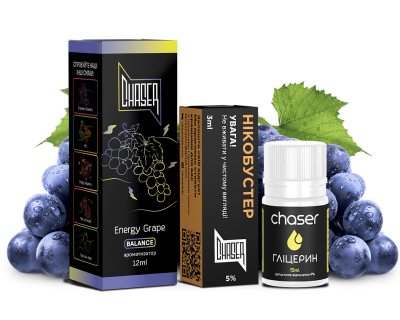 Chaser Black Grape Energy 30мл — Набір для самозамісу (сольовий нікотин)