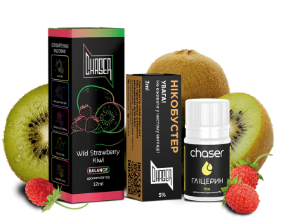Chaser Black Kiwi Wild Strawberry 30мл — Набір для самозамісу (сольовий нікотин) Chaser Black Kiwi Wild Strawberry 30мл — Набір для самозамісу (сольовий нікотин)