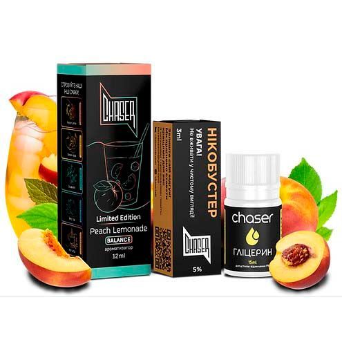 Chaser Black Peach Lemonade 30мл — Набір для самозамісу (сольовий нікотин) Chaser Black Peach Lemonade 30мл — Набір для самозамісу (сольовий нікотин)