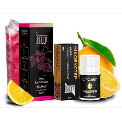Chaser Black Pink Lemonade 30мл — Набір для самозамісу (сольовий нікотин)