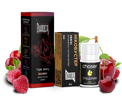Chaser Black Triple Berry 30мл — Набір для самозамісу (сольовий нікотин)