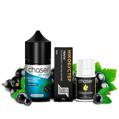 Chaser For Pods Currant Menthol 30мл — Набір для самозамісу (сольовий нікотин)