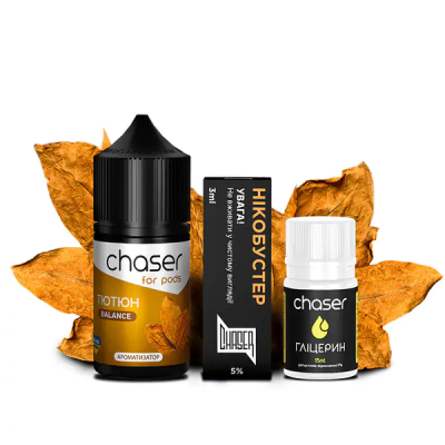 Chaser For Pods Tobacco 30мл — Набір для самозамісу (сольовий нікотин)