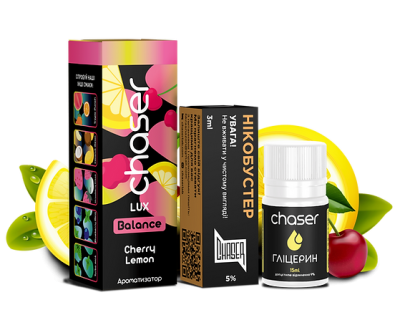 Chaser LUX Cherry Lemon 30мл — Набір для самозамісу (сольовий нікотин)