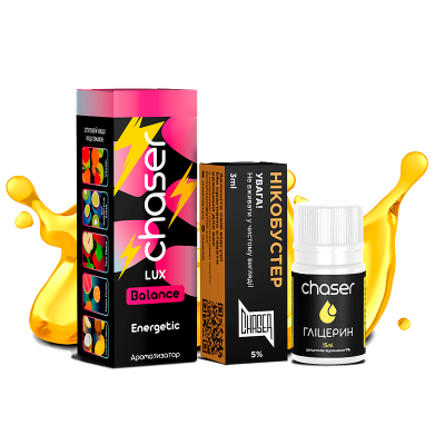 Chaser LUX Energetic 30мл — Набір для самозамісу (сольовий нікотин)