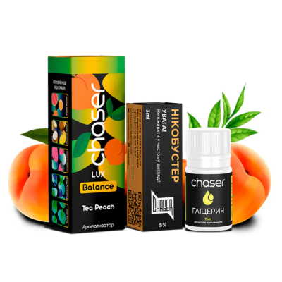 Chaser LUX Peach Tea 30мл — Набір для самозамісу (сольовий нікотин)