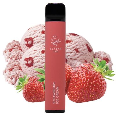 Elf Bar 1500 Strawberry Ice Cream — Одноразова POD-система