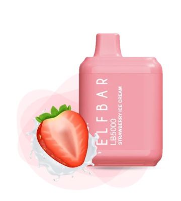 Elf Bar LB5000 Strawberry Ice Cream — Одноразова POD-система