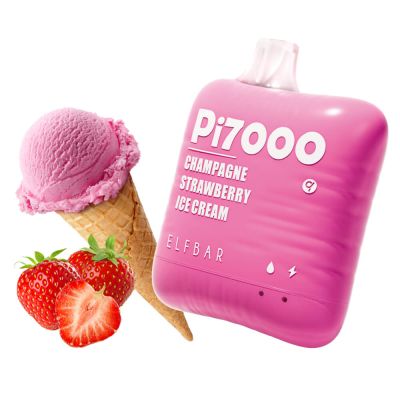 Elf Bar PI7000 Champagne Strawberry Ice Cream — Одноразова POD-система