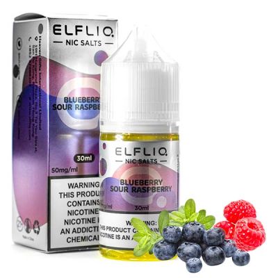 Elfliq Blueberry Sour Raspberry 30мл — Рідина для pod систем (сольовий нікотин)