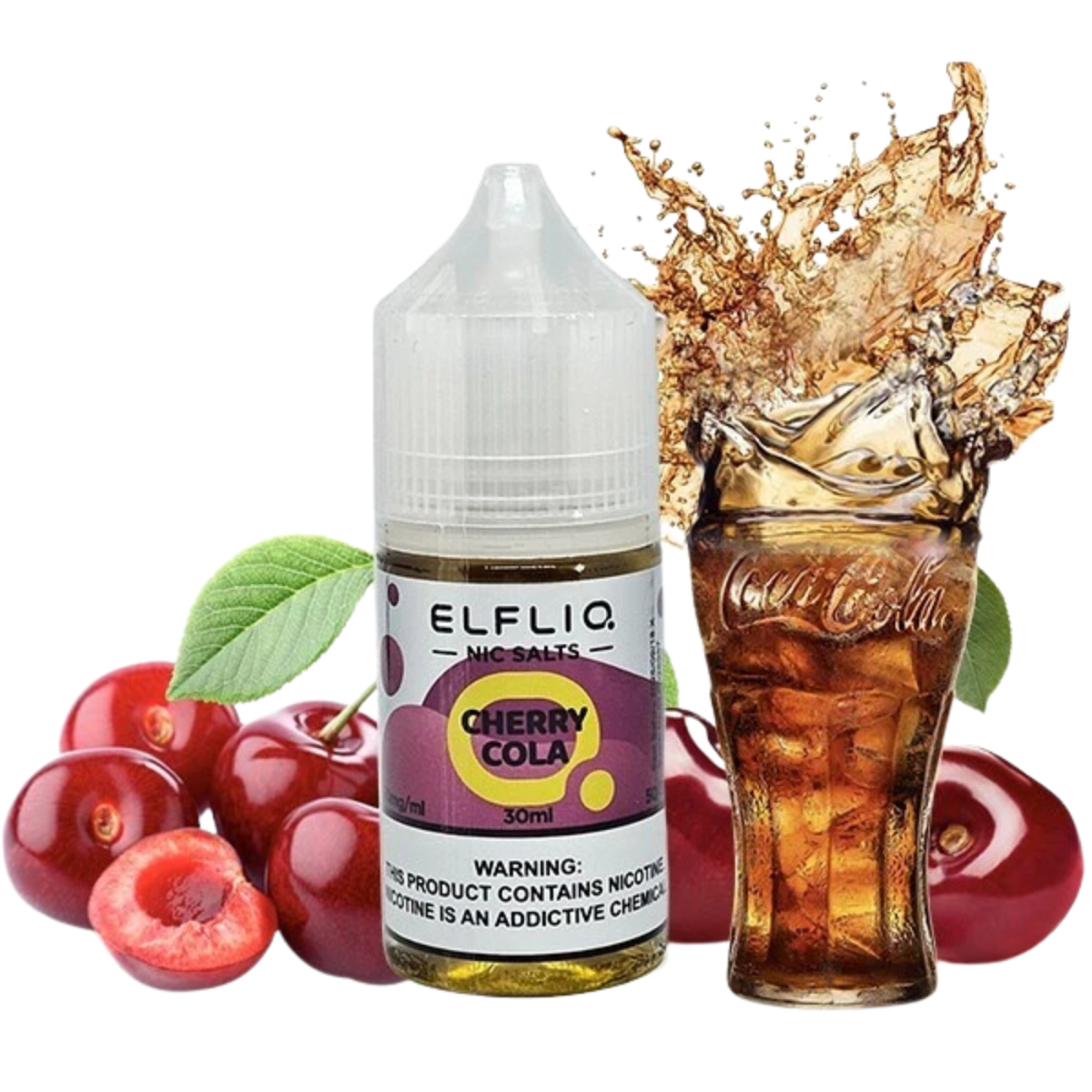 Elfliq Cherry Cola 30мл — Рідина для pod систем (сольовий нікотин) Elfliq Cherry Cola 30мл — Рідина для pod систем (сольовий нікотин)