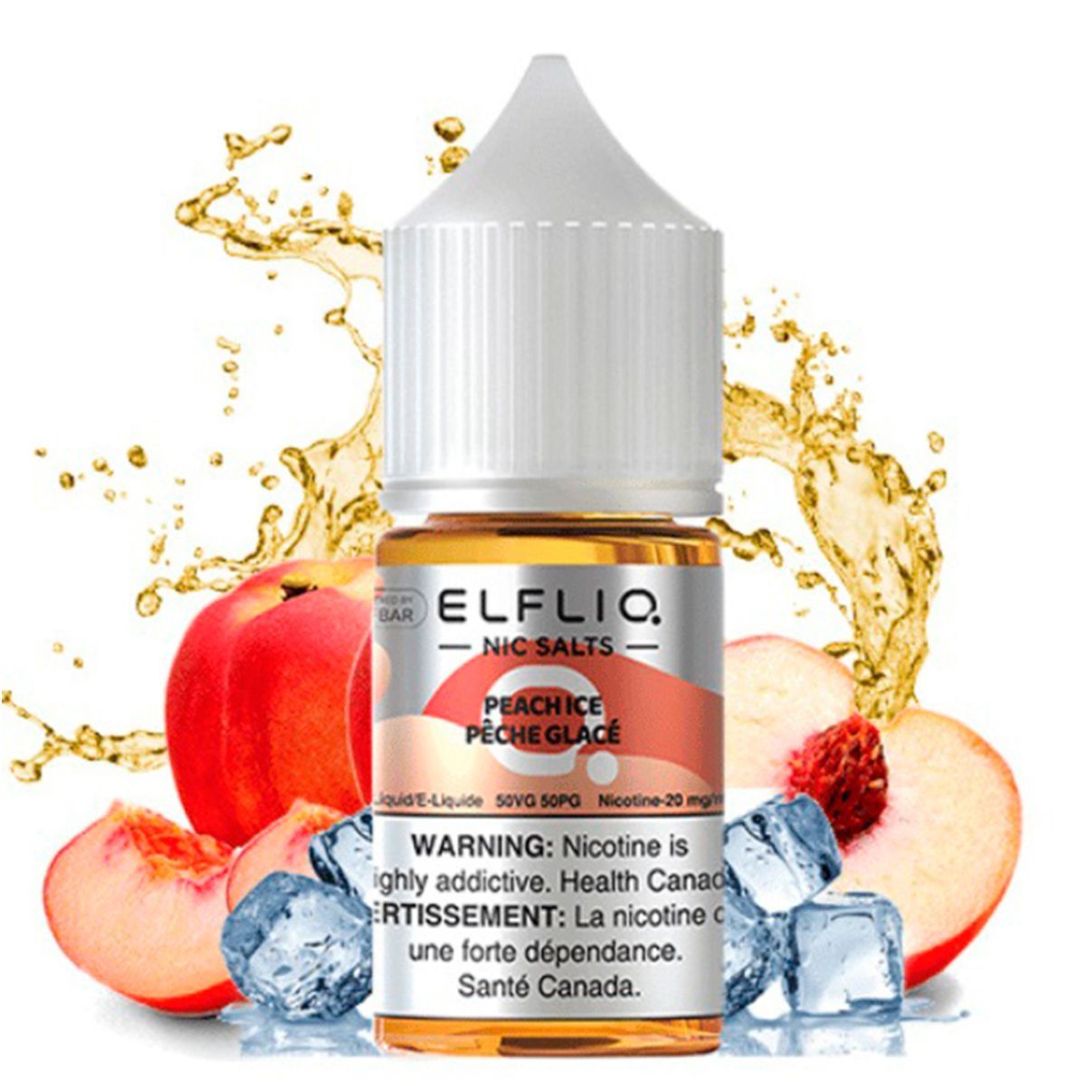 Elfliq Peach Ice 30мл — Рідина для pod систем (сольовий нікотин)