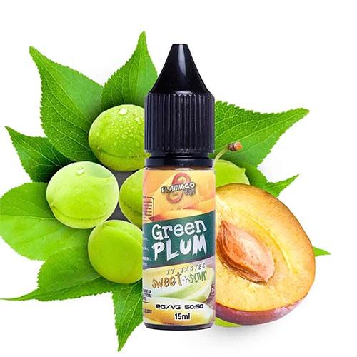 Flamingo New Salted Green Plum 15мл — Рідина для pod систем (сольовий нікотин) Flamingo New Salted Green Plum 15мл — Рідина для pod систем (сольовий нікотин)