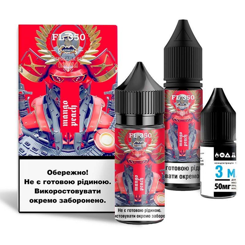 Flavorlab FL350 Mango Peach 30мл — Набір для самозамісу (сольовий нікотин) Flavorlab FL350 Mango Peach 30мл — Набір для самозамісу (сольовий нікотин)