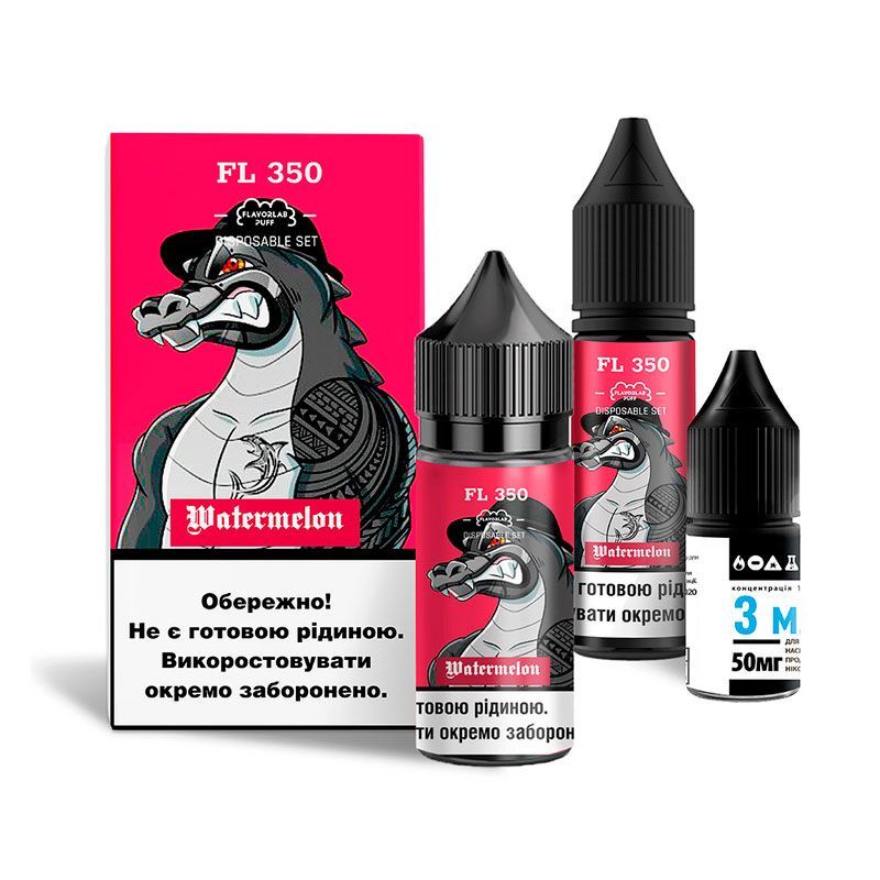 Flavorlab FL350 Watermelon 30мл — Набір для самозамісу (сольовий нікотин) Flavorlab FL350 Watermelon 30мл — Набір для самозамісу (сольовий нікотин)