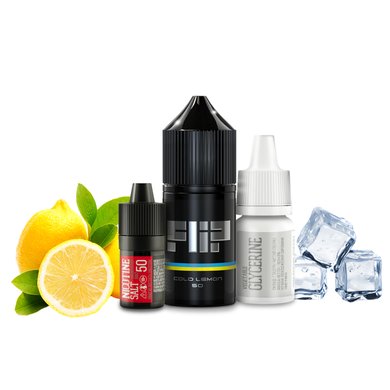 Flip Cold Lemon 30мл — Набір для самозамісу (сольовий нікотин) Flip Cold Lemon 30мл — Набір для самозамісу (сольовий нікотин)