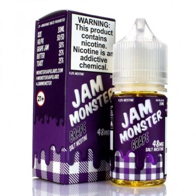 Jam Monster Salt PB Grape Jam 30мл — Рідина для pod систем (сольовий нікотин)