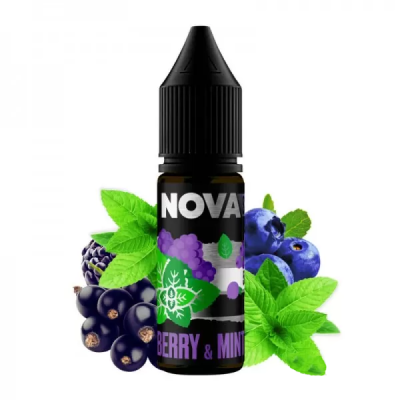 Nova Berry Mint 15мл — Рідина для pod систем (сольовий нікотин)