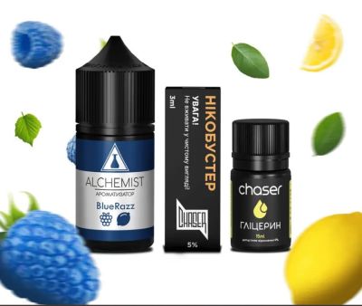 Alchemist Blue Razz 30мл — Набір для самозамісу (сольовий нікотин)