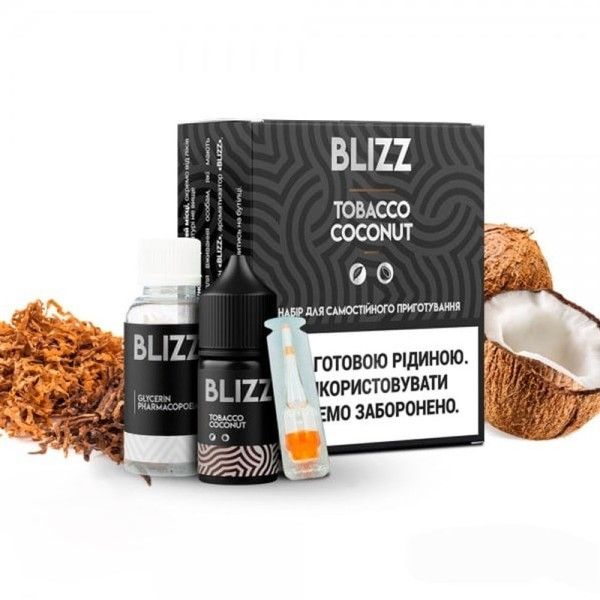 Blizz Tobacco Coconut 30мл — Набір для самозамісу (сольовий нікотин) Blizz Tobacco Coconut 30мл — Набір для самозамісу (сольовий нікотин)