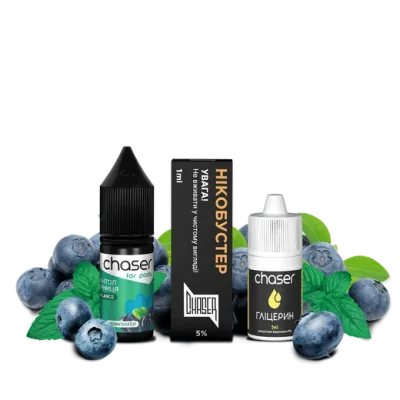 Chaser For Pods Blueberry Menthol 10мл — Набір для самозамісу (сольовий нікотин) Chaser For Pods Blueberry Menthol 10мл — Набір для самозамісу (сольовий нікотин)