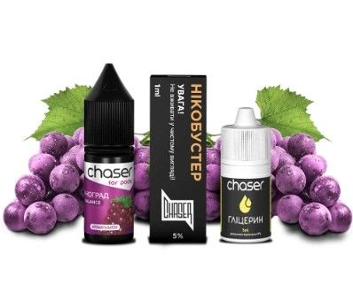 Chaser For Pods Grape 10мл — Набір для самозамісу (сольовий нікотин) Chaser For Pods Grape 10мл — Набір для самозамісу (сольовий нікотин)