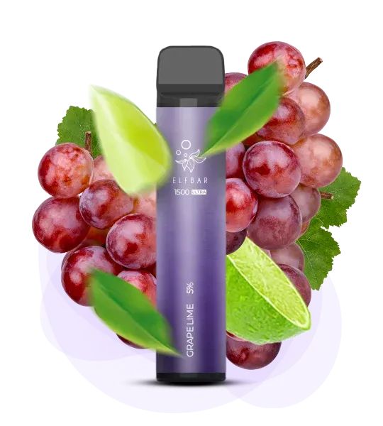 Elf Bar 1500 Ultra Grape Lime — Одноразова POD-система Elf Bar 1500 Ultra Grape Lime — Одноразова POD-система