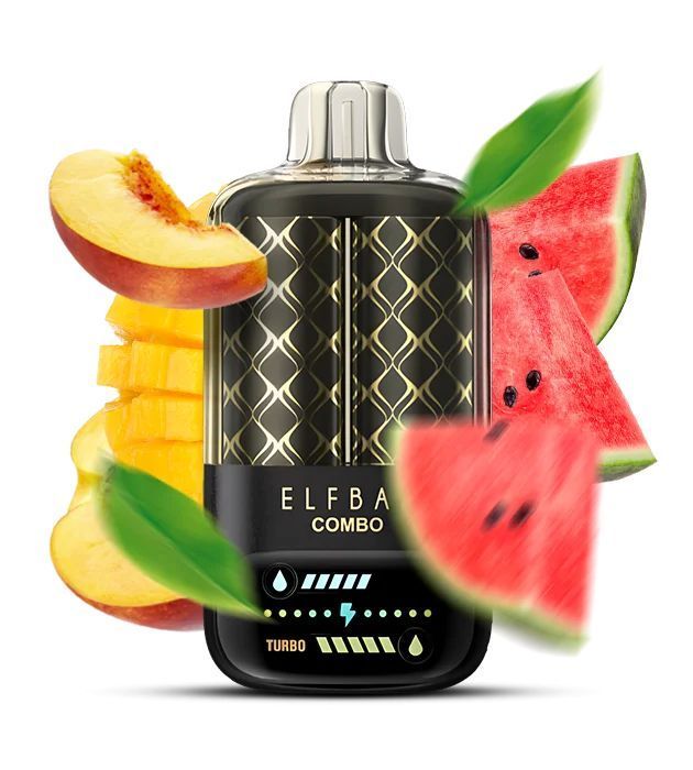Elf Bar Combo 20000 Peach Mango & Watermelon — Одноразова POD-система Elf Bar Combo 20000 Peach Mango & Watermelon — Одноразова POD-система
