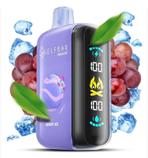 Elf Bar Raya D3 25000 Grape Ice — Одноразова POD-система Elf Bar Raya D3 25000 Grape Ice — Одноразова POD-система