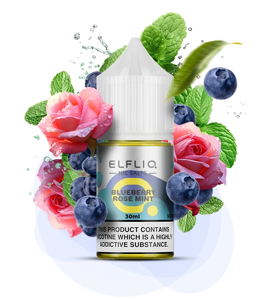 Elfliq Blueberry Rose Mint 30мл — Рідина для pod систем (сольовий нікотин)