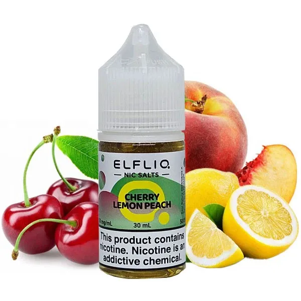Elfliq Cherry Lemon Peach 30мл — Рідина для pod систем (сольовий нікотин) Elfliq Cherry Lemon Peach 30мл — Рідина для pod систем (сольовий нікотин)