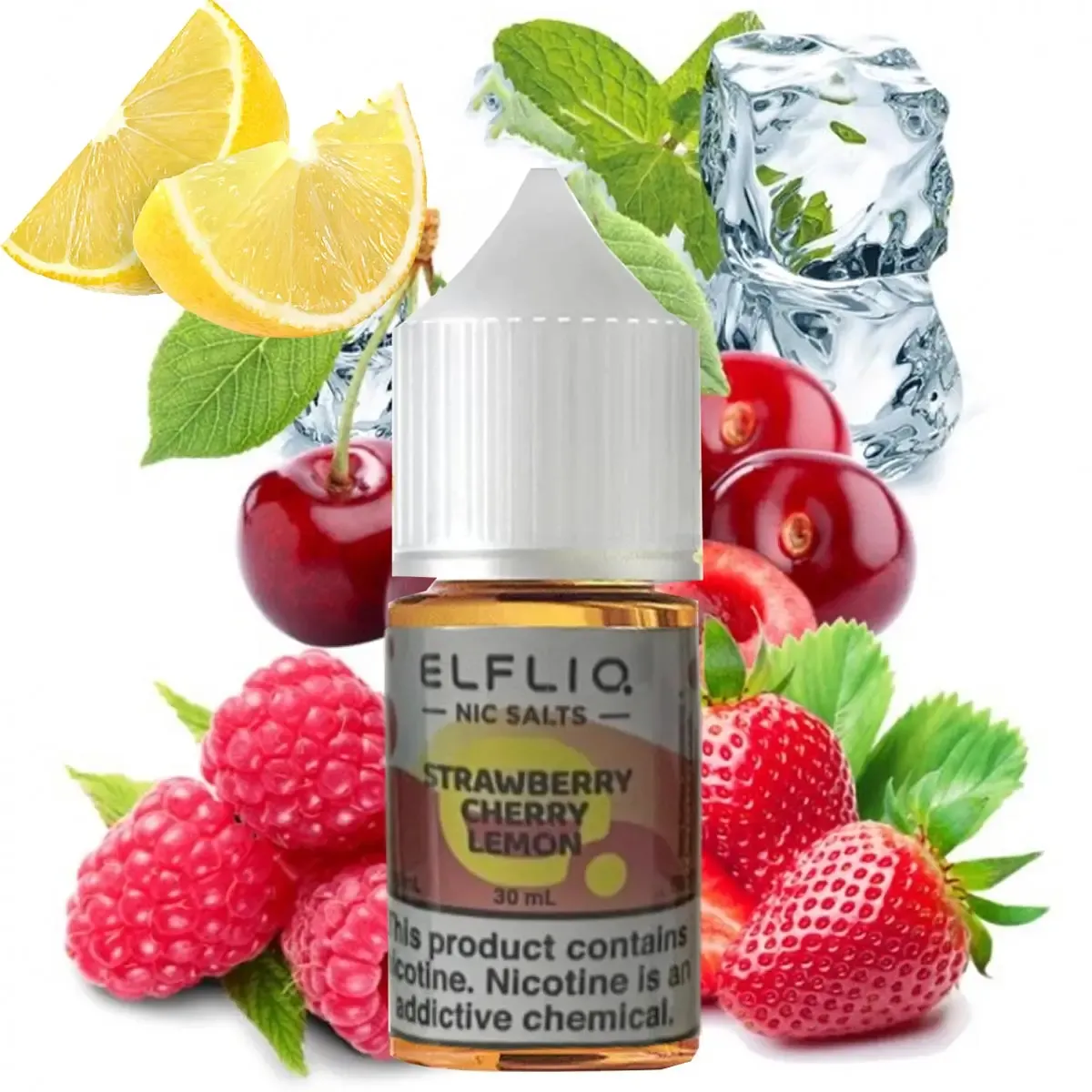 Elfliq Strawberry Cherry Lemon 30мл — Рідина для pod систем (сольовий нікотин) Elfliq Strawberry Cherry Lemon 30мл — Рідина для pod систем (сольовий нікотин)