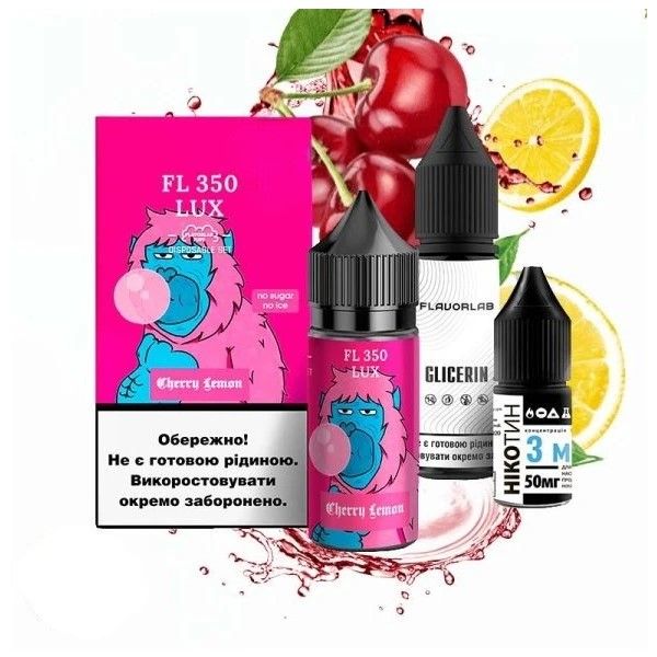 Flavorlab FL350 Cherry Lemon 30мл — Набір для самозамісу (сольовий нікотин) Flavorlab FL350 Cherry Lemon 30мл — Набір для самозамісу (сольовий нікотин)