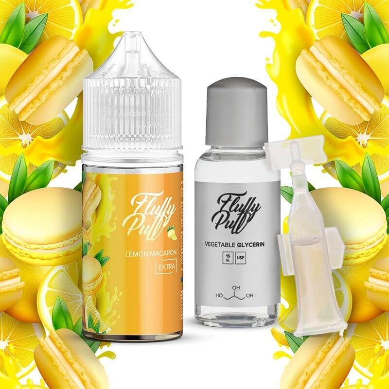 Fluffy Puff Lemon Macaron 30мл — Набор для самозамеса (солевой никотин) Fluffy Puff Lemon Macaron 30мл — Набор для самозамеса (солевой никотин)