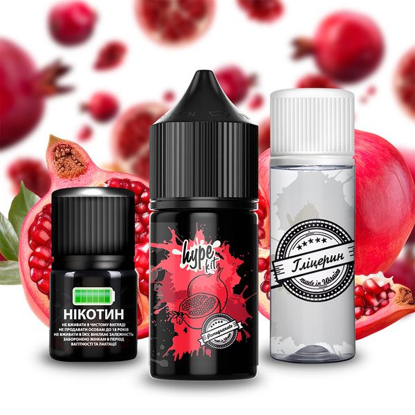 Hype Pomegranate 30мл — Набір для самозамісу (сольовий нікотин) Hype Pomegranate 30мл — Набір для самозамісу (сольовий нікотин)