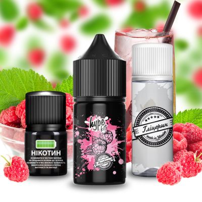 Hype Raspberry 30мл — Набір для самозамісу (сольовий нікотин)