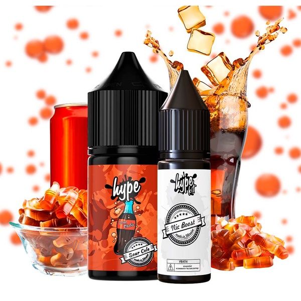 Hype Sour Cola 30мл — Набір для самозамісу (сольовий нікотин) Hype Sour Cola 30мл — Набір для самозамісу (сольовий нікотин)