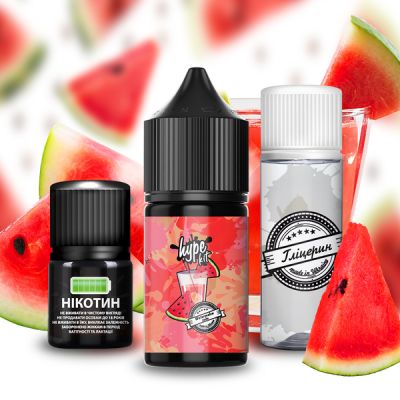 Hype Watermelon Soda 30мл — Набір для самозамісу (сольовий нікотин)