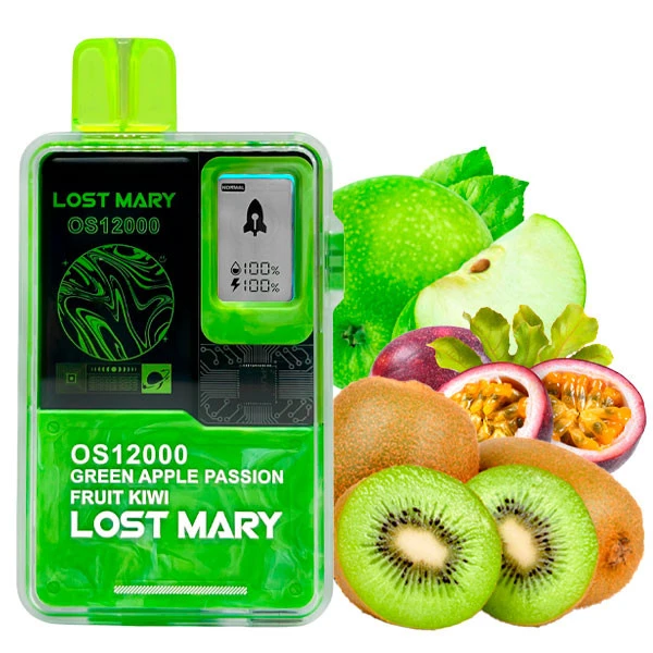 Lost Mary 12000 Green Apple Passion Fruit Kiwi — Одноразова POD-система Lost Mary 12000 Green Apple Passion Fruit Kiwi — Одноразова POD-система
