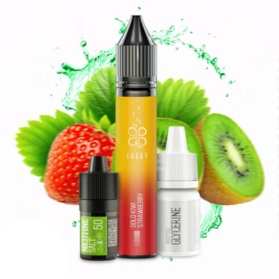 Lucky Gold Kiwi Strawberry 30мл — Набір для самозамісу (сольовий нікотин)