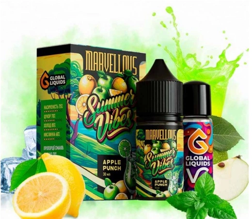 Marvellous Summer Vibes Apple Punch 30мл — Набір для самозамісу (сольовий нікотин) Marvellous Summer Vibes Apple Punch 30мл — Набір для самозамісу (сольовий нікотин)
