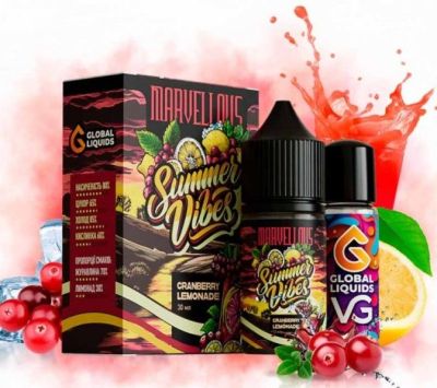 Marvellous Summer Vibes Cranberry Lemonade 30мл — Набір для самозамісу (сольовий нікотин) Marvellous Summer Vibes Cranberry Lemonade 30мл — Набір для самозамісу (сольовий нікотин)