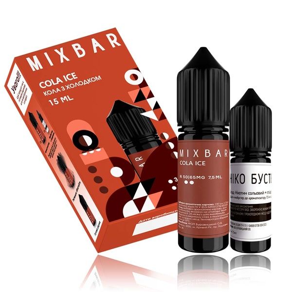 Mix Bar Cola Ice 15мл — Набір для самозамісу (сольовий нікотин) Mix Bar Cola Ice 15мл — Набір для самозамісу (сольовий нікотин)