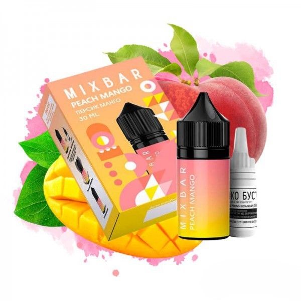 Mix Bar Peach Mango 30мл — Набір для самозамісу (сольовий нікотин) Mix Bar Peach Mango 30мл — Набір для самозамісу (сольовий нікотин)