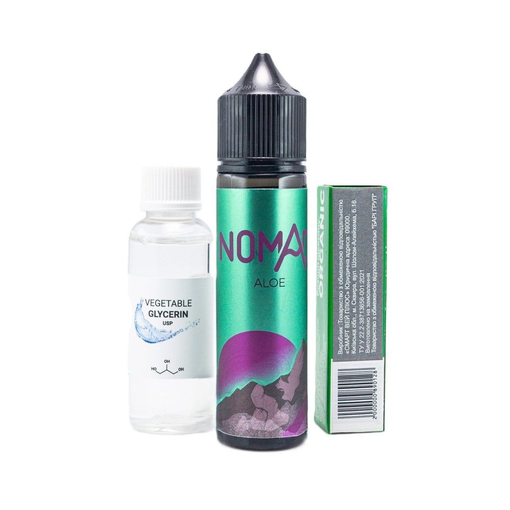 Nomad Aloe 60мл — Набір для самозамісу (органічний нікотин) Nomad Aloe 60мл — Набір для самозамісу (органічний нікотин)