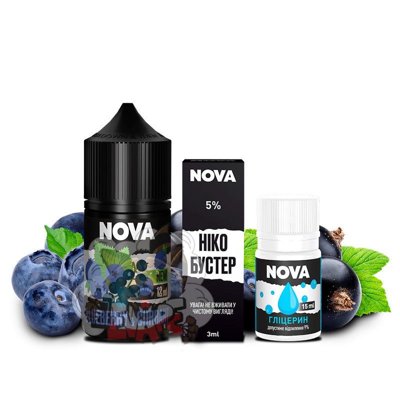 Nova Blackcurrant Grape 30 мл — Набір для самозамісу (сольовий нікотин) Nova Blackcurrant Grape 30 мл — Набір для самозамісу (сольовий нікотин)