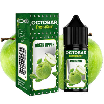 Octobar Fresh Sour Green Apple 30мл — Набір для самозамісу (сольовий нікотин)