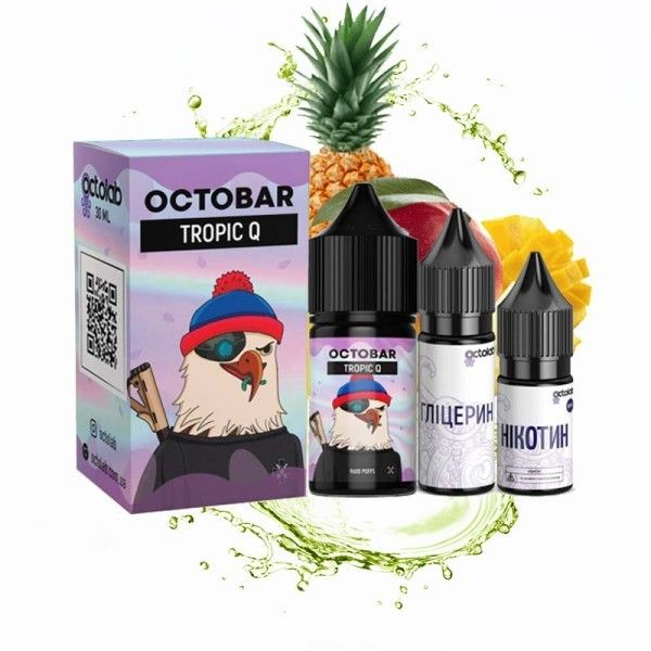 Octobar Tropic Q 30мл — Набір для самозамісу (сольовий нікотин) Octobar Tropic Q 30мл — Набір для самозамісу (сольовий нікотин)